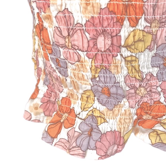 COTTON ON 70s floral shirred bodycon mini dress elastic 100% plastic! - Picture 6 of 10